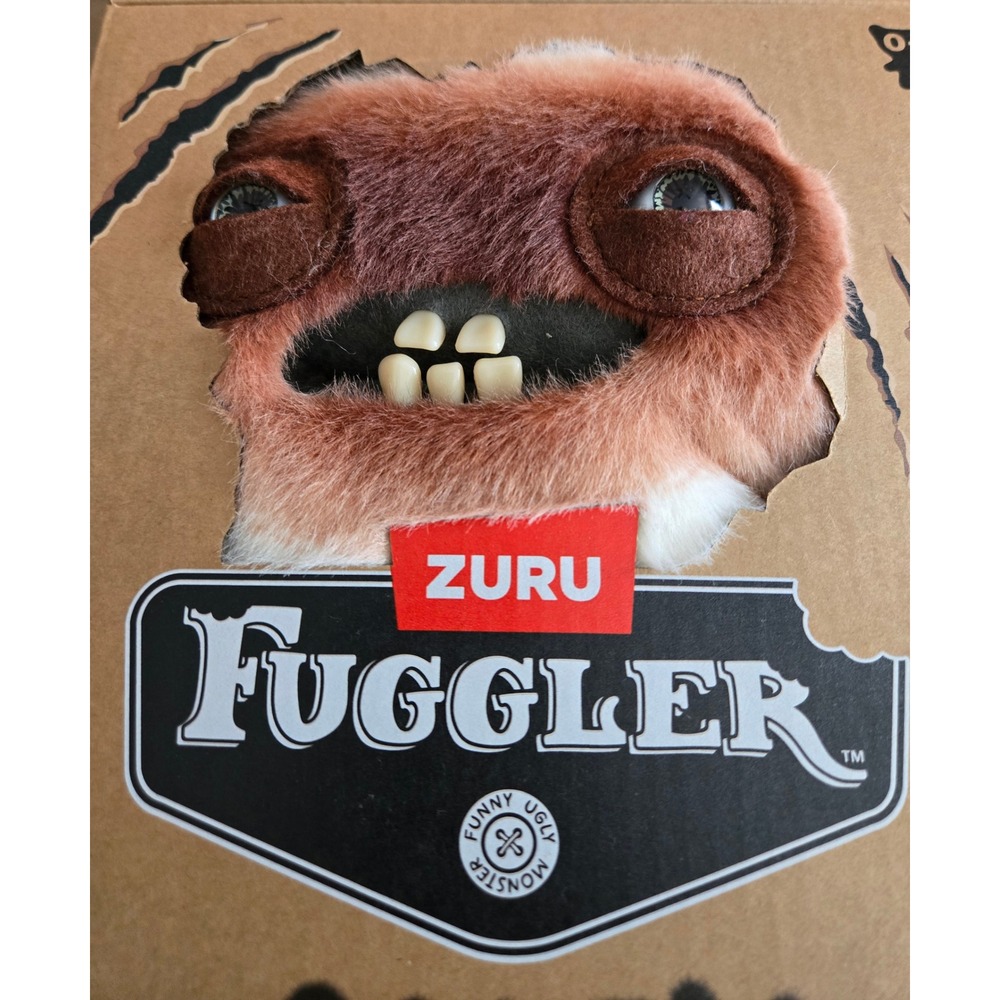 Zuru Fuggler Alley Cats Funny Ugly Monster Brown Plush Toy New in Box